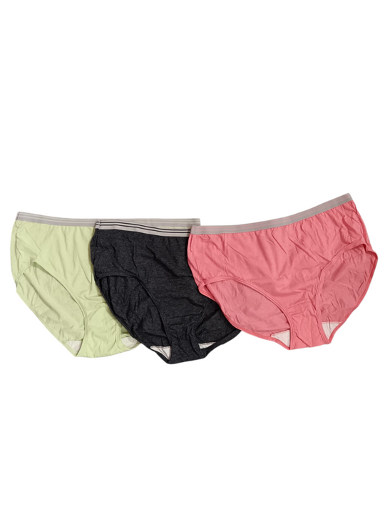 Fruit of the Loom Women's Cotton Low-Rise Brief Underwear, 3-Pack9 M1