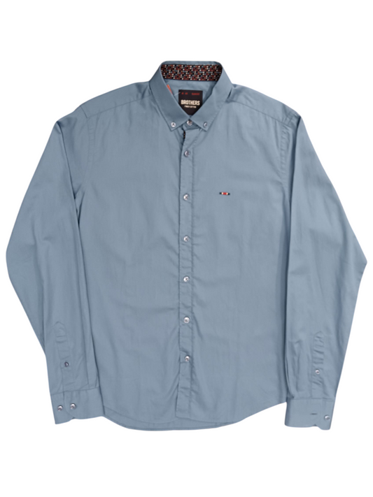 BROTHER SLIM FIT  BLUE SHIRT