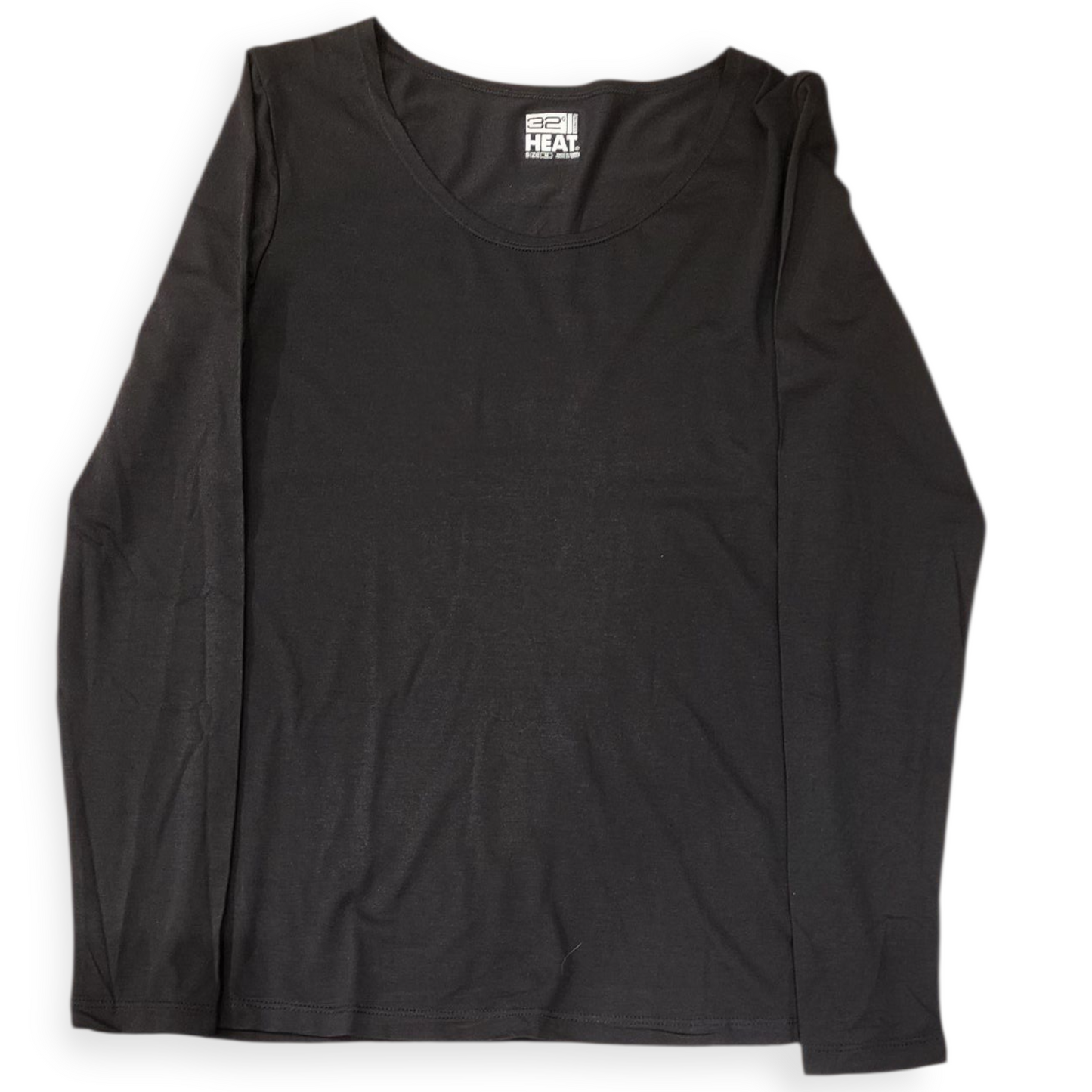 32 DEGREES HEAT WOMEN'S BLACK FULL SLEEVE T SHIRT