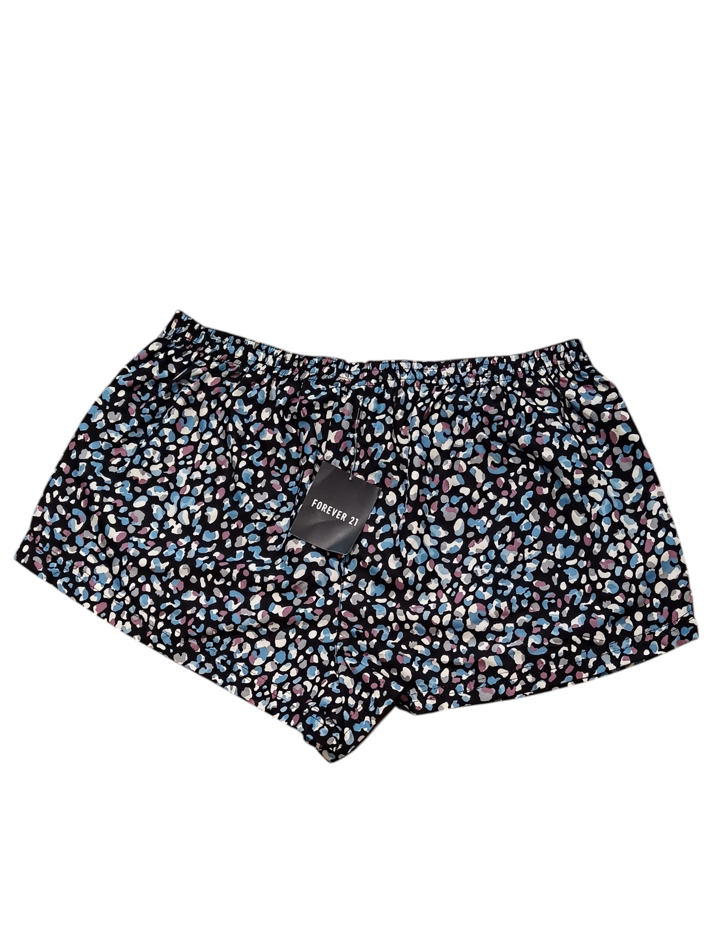 FOREVER21 Women's shorts in black color Ziad Cyan with white