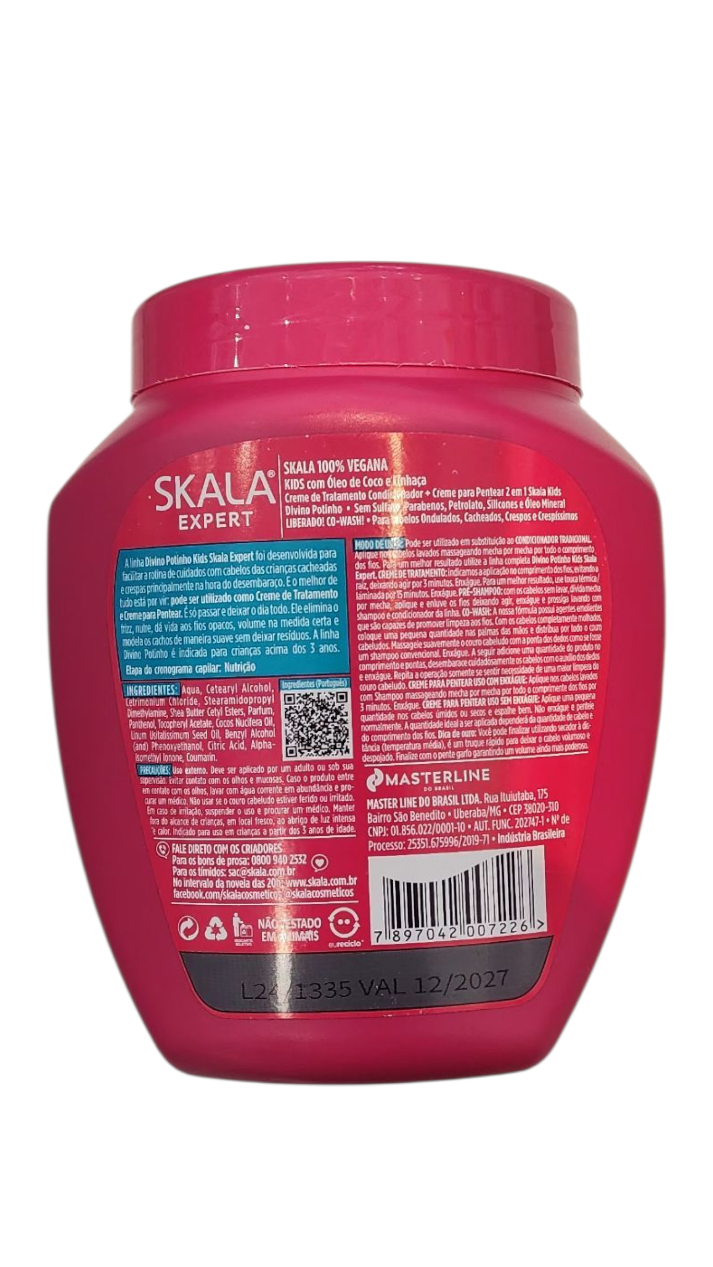 SKALA - Expert - Creme de Tratamento 2 em 1 Crespinho Divino 1 Kg - (Divine Little Curls 2 in 1 Treatment Cream Net 33.81 Oz)