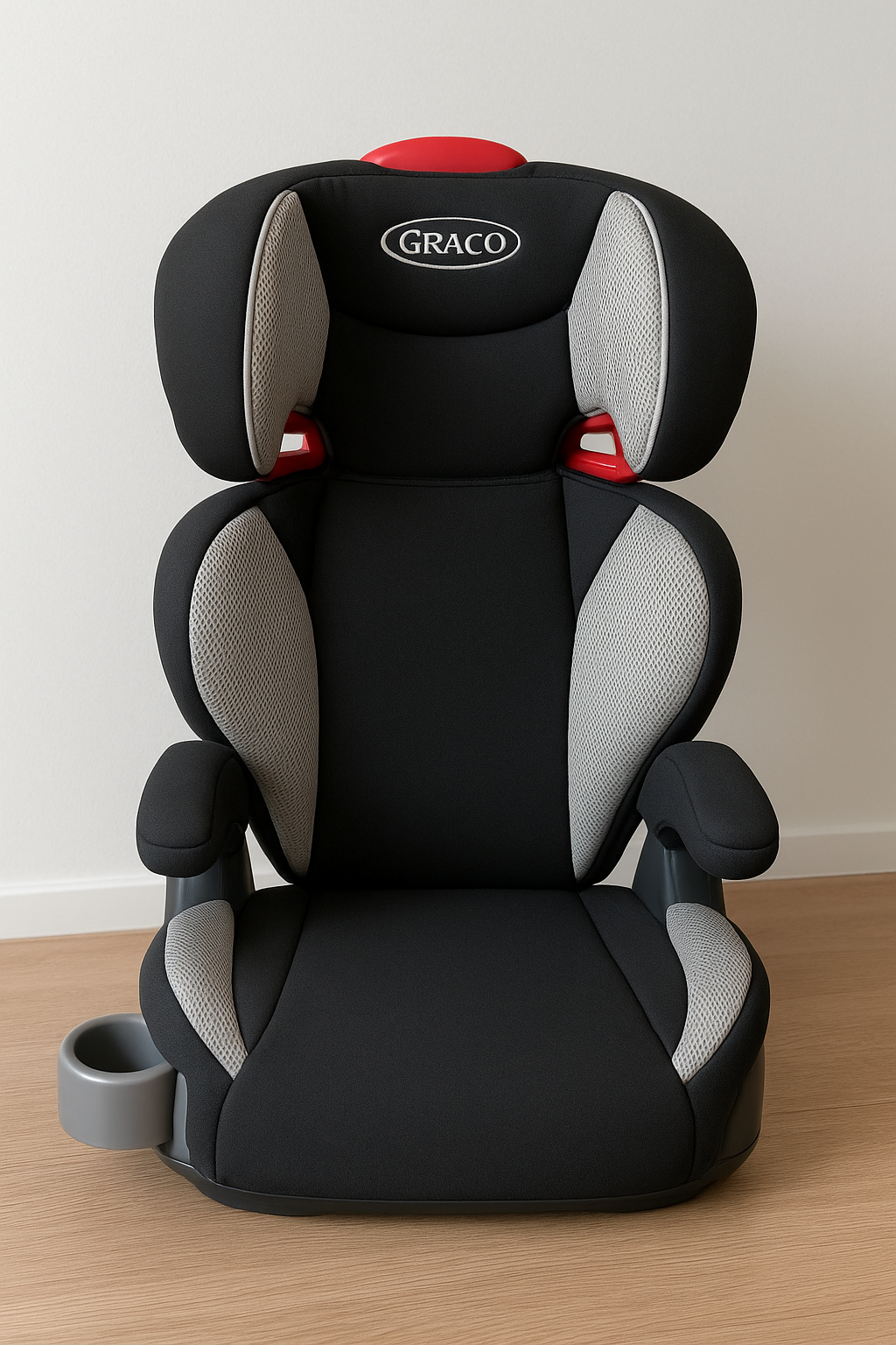 Graco Highback Booster Car Seat with Cup Holder – Black/Grey