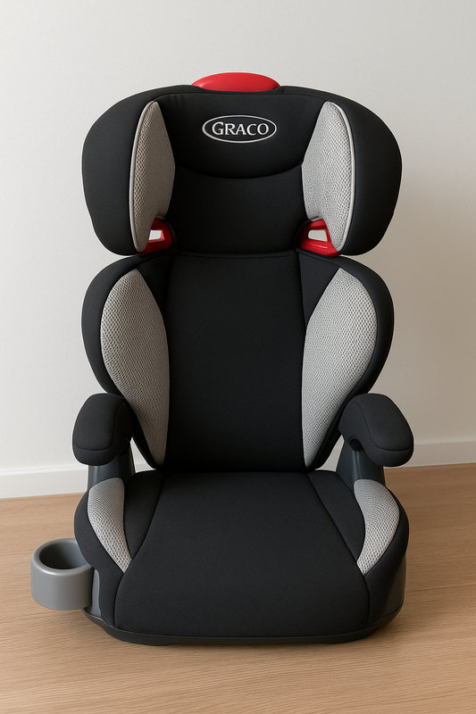 Graco Highback Booster Car Seat with Cup Holder – Black/Grey