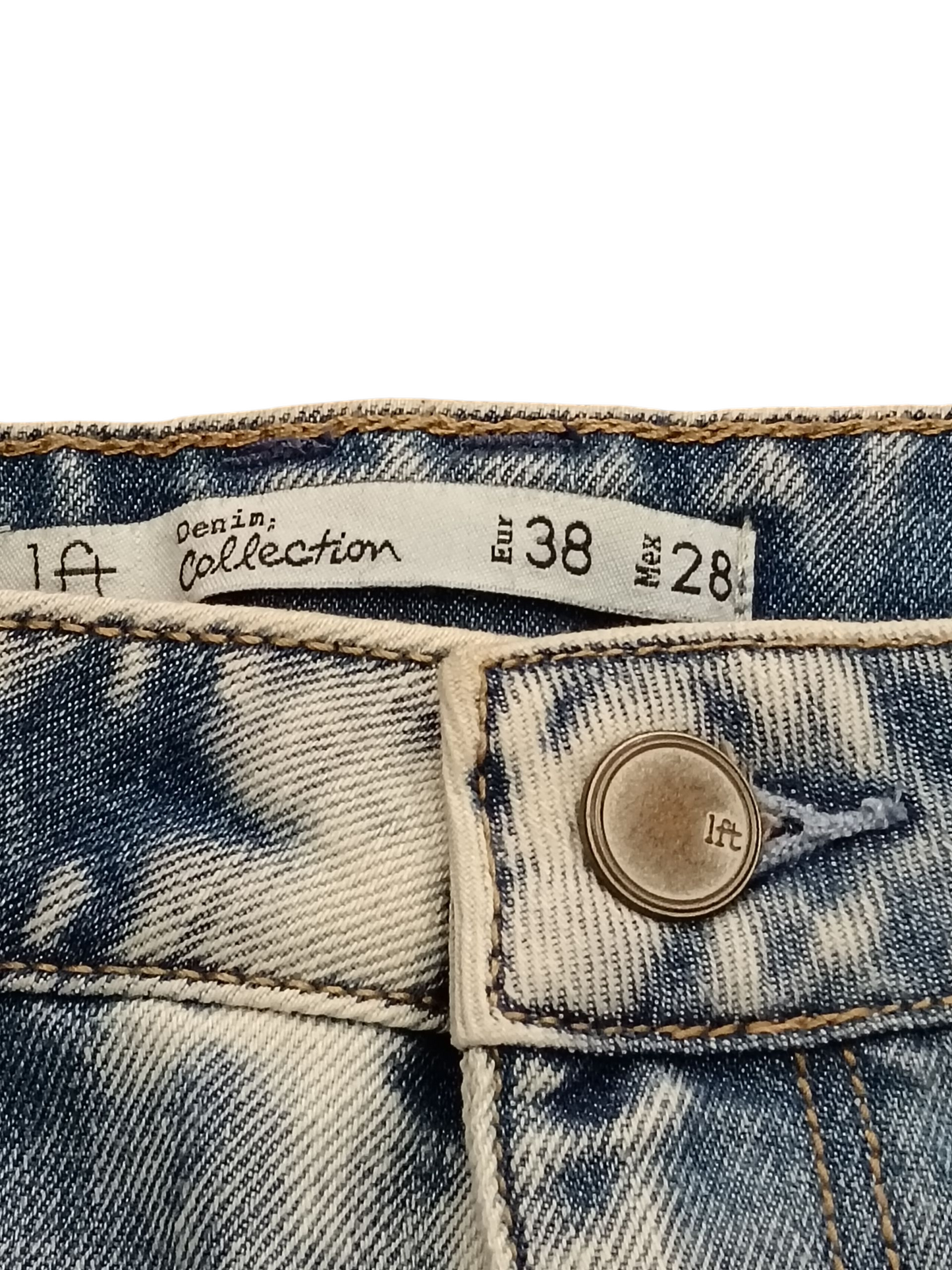 Ift Denim collection Women's Jeans Shorts White Plus Blue