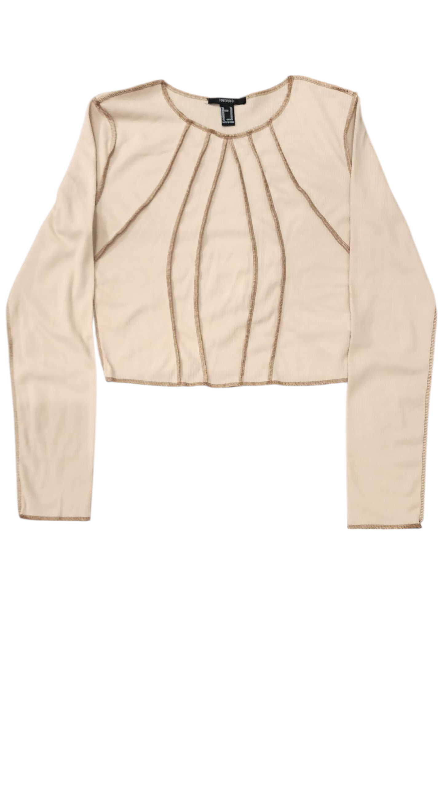 FOREVER 21 Beige Womens Croptop