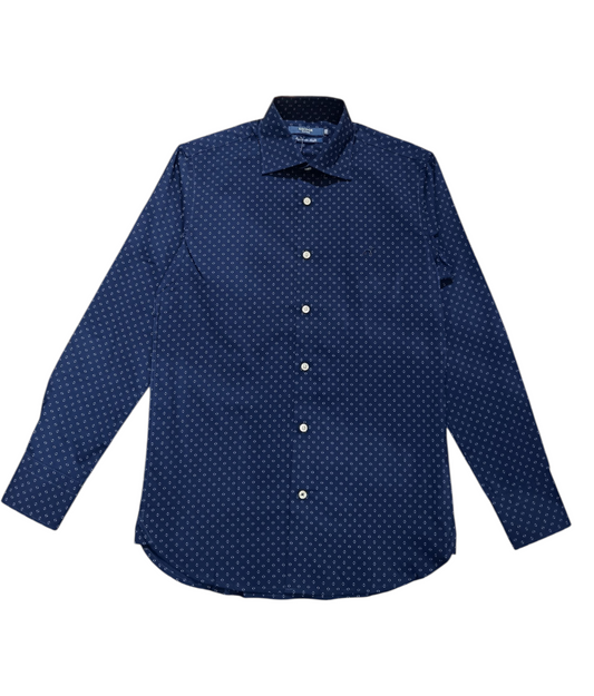 Sacoor Brothers Men's Slim Fit SHIRT  NAVY