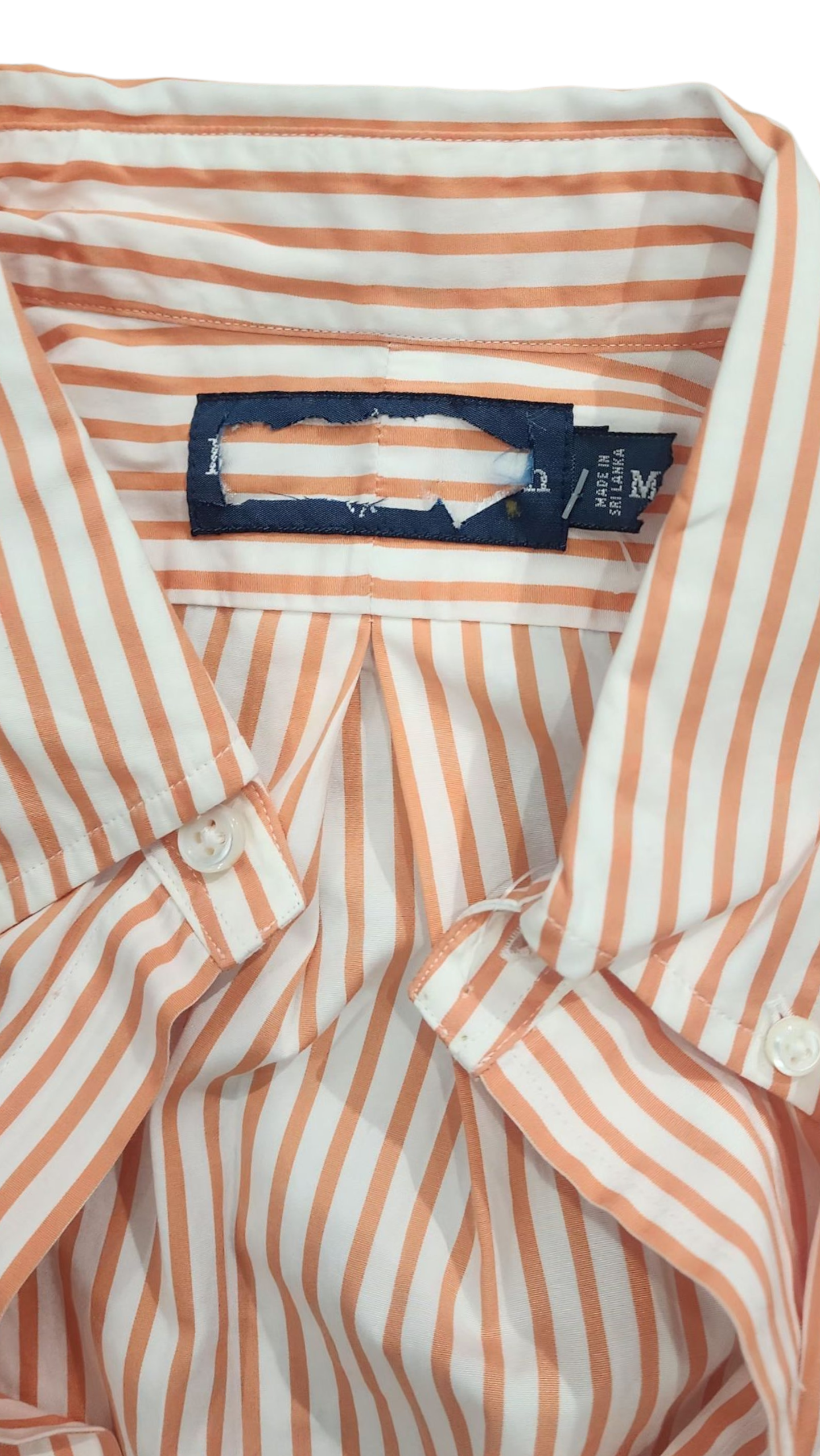 Ralph Lauren Polo White and Orange Striped Women's Shirt