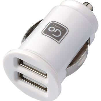Go Travel USB In-Car Charger - White