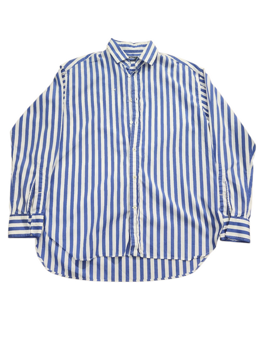 Ralph Lauren blue and white striped women's shirt