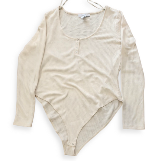 FOREVER 21+ CREAM WOMEN'S BODYSUIT
