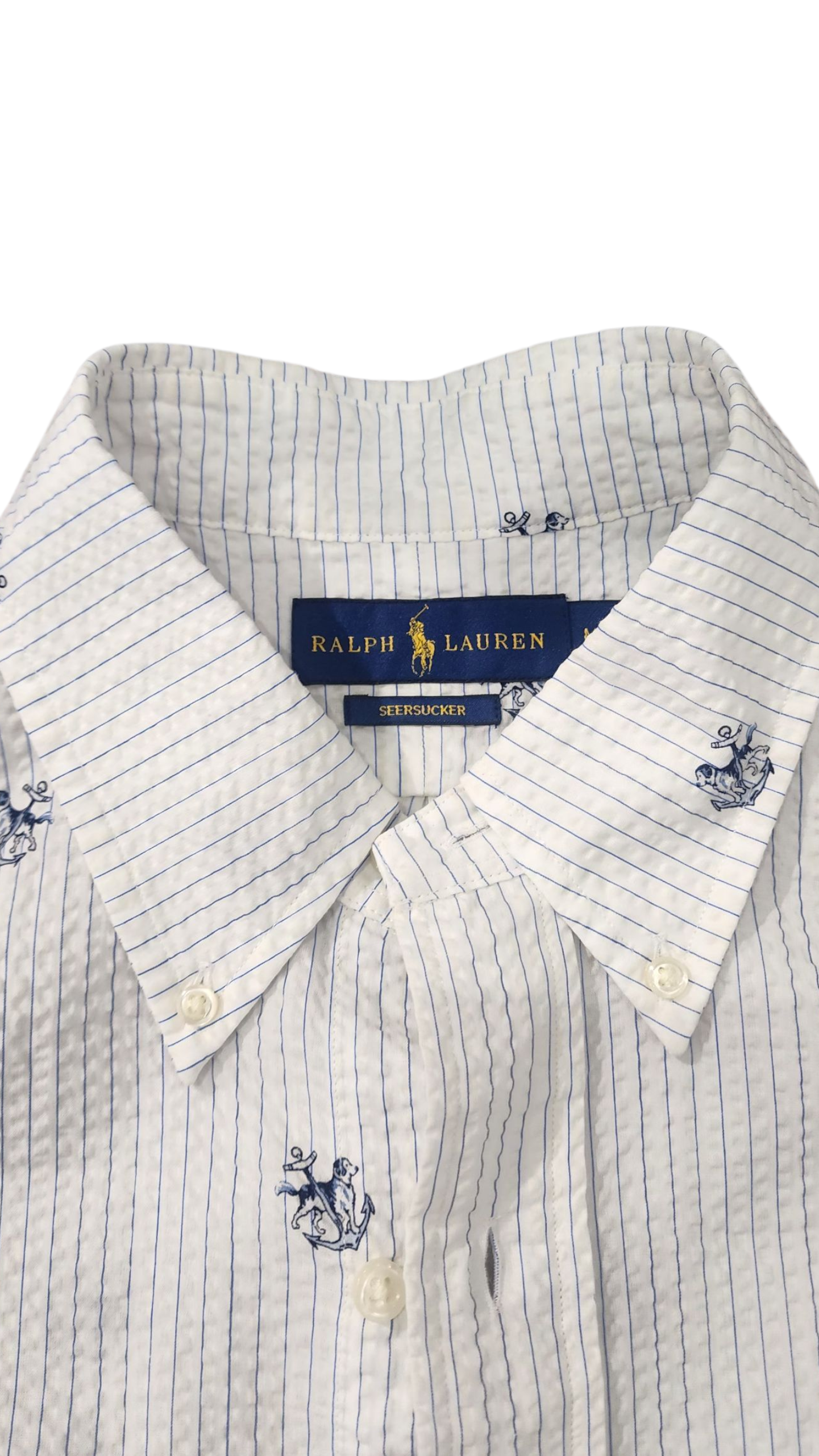 Ralph Lauren Polo white and Bluse printed women's half Sleeve shirt