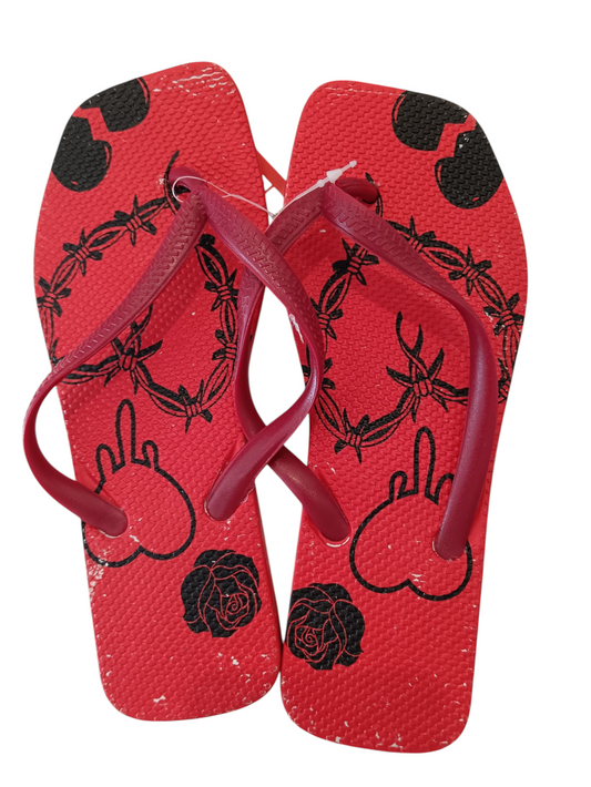 Womens  RED Slippers