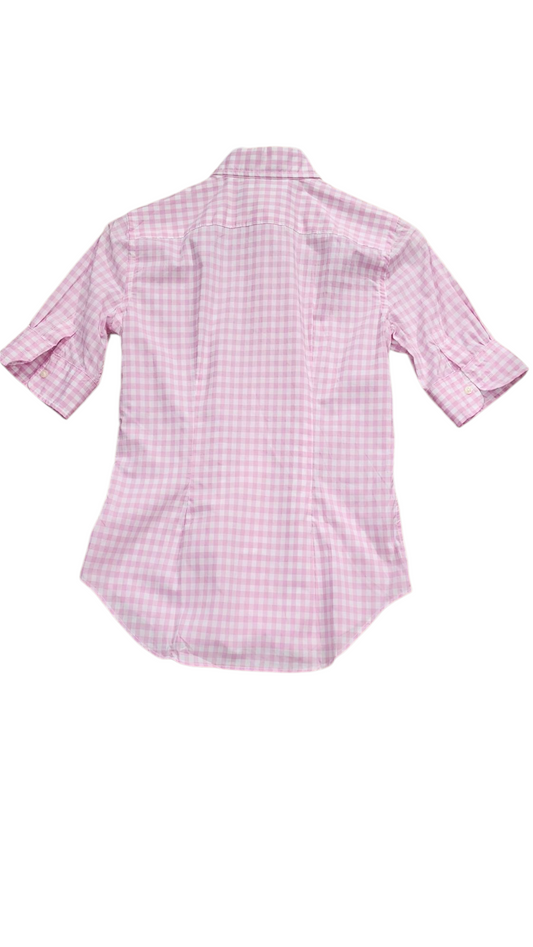 Ralph Lauren Polo Pink & White Checkered Half Sleeve women's Shirt