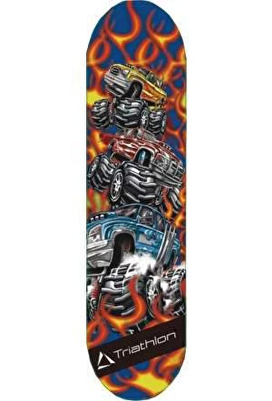 TRIATHLON T132 SQUARE PATTERN WOODEN SKATEBOARD (HOT TRUCKS)